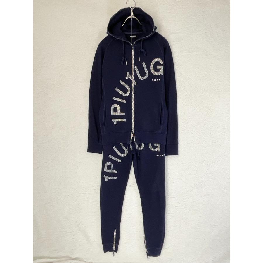 1piu1uguale3 RELAX XL ネイビー ラインストーンスウェット 1piu1uguale3 RELAX XL ネイビー ラインストーンスウェット