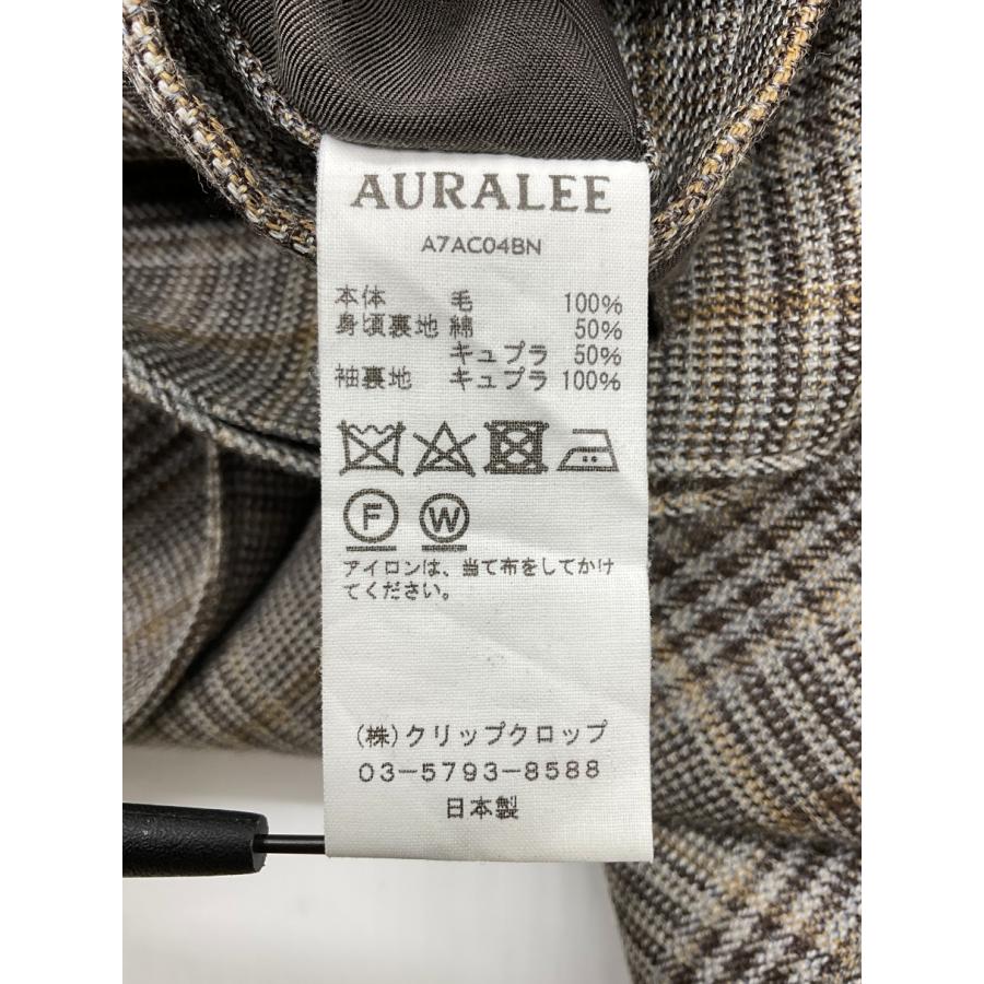 美品 AURALEE オーラリー 0 ブラウン 17AW DOUBLE FACE CHECK