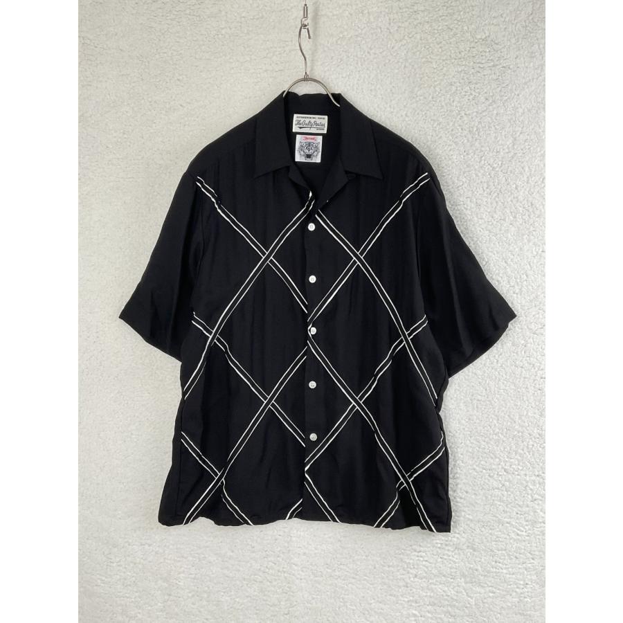 美品WACKO MARIA/ワコマリア L ブラック HAWAIIAN SHIRT S/S
