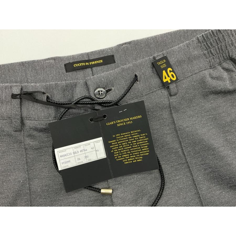 giab's ARCHIVIO マサッチョ46ライトグレー 未使用 giab's ARCHIVIO ジャブスアルキビオ 46 ライトグレー