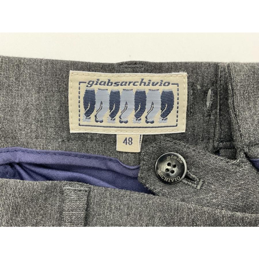 giabsarchivio チャコールグレー　スラックス 48 giabsarchivio チャコールグレー スラックス 48