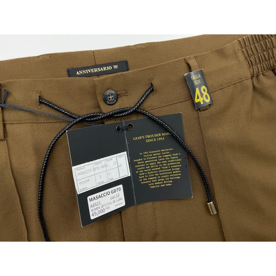 未使用 giab's ARCHIVIO 70周年GOLDライン スラックス 48