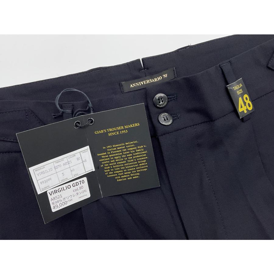 未使用 giab's ARCHIVIO ジャブスアルキビオ 48 ネイビー 70周年記念