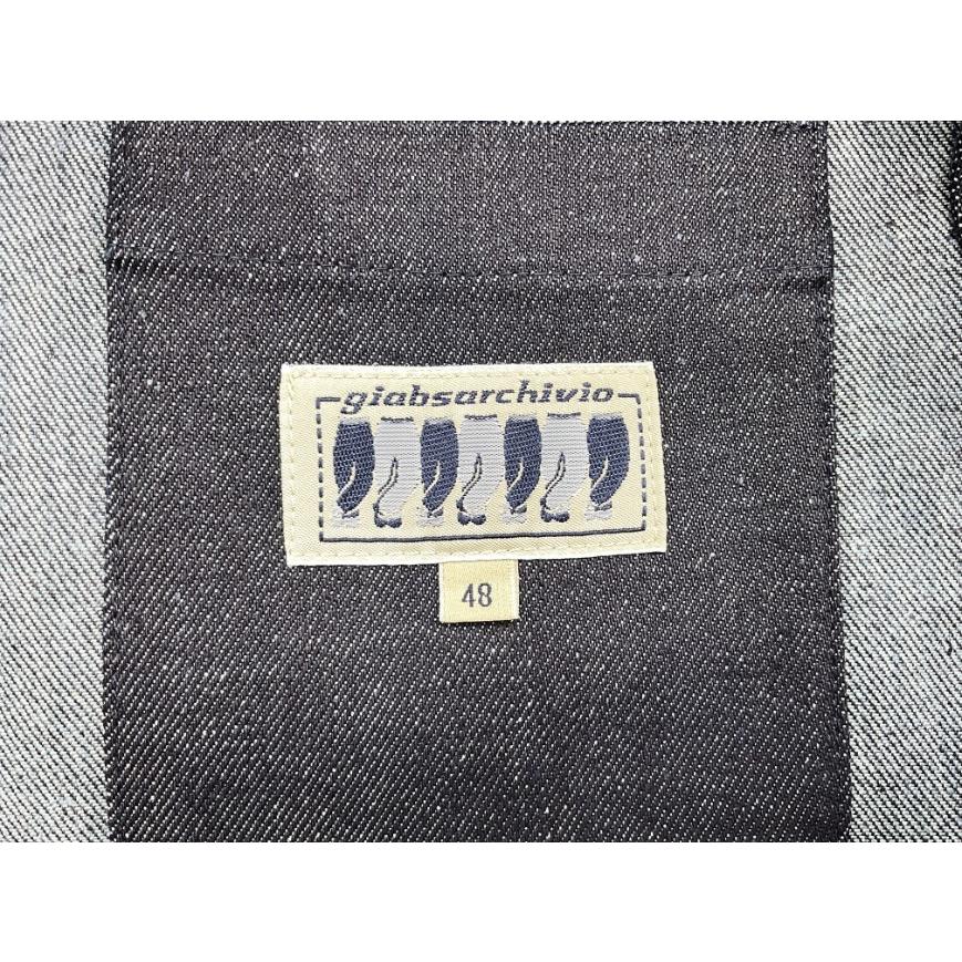 【未使用品】giab's ARCHIVIO Wブレストデニムジャケット 48 未使用 giab's ARCHIVIO ジャブスアルキビオ 48 インディゴ W