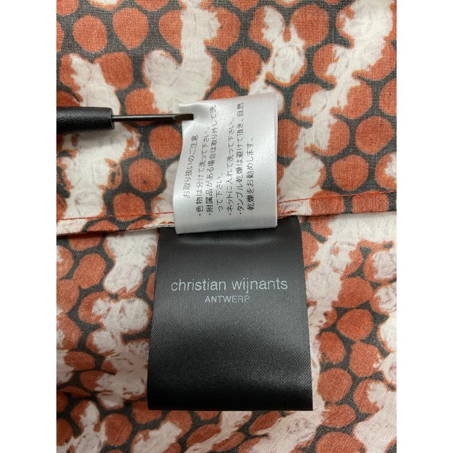 【未使用品】Christian Wijnants 総柄フロントフリルノースリーブ 未使用品】Christian Wijnants 総柄フロントフリルノースリーブ
