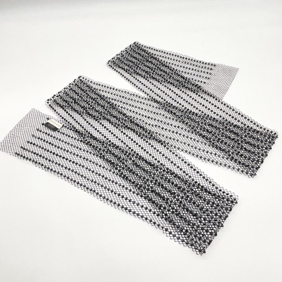 【未使用品】DRIES VAN NOTEN メッシュビーズラインスカーフ 未使用 DRIES VAN NOTEN ドリスヴァンノッテン F ブラック
