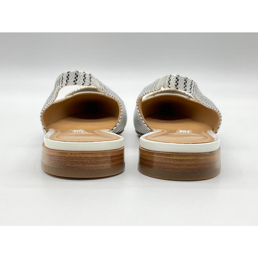 新品 PELLICO ペリーコ 37 ホワイト×ブラック ストライプ