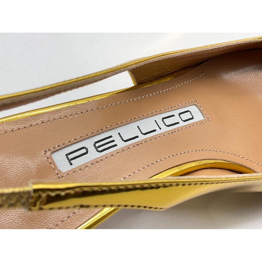 新品 PELLICO ペリーコ 37 ゴールド バックスリング パンプス