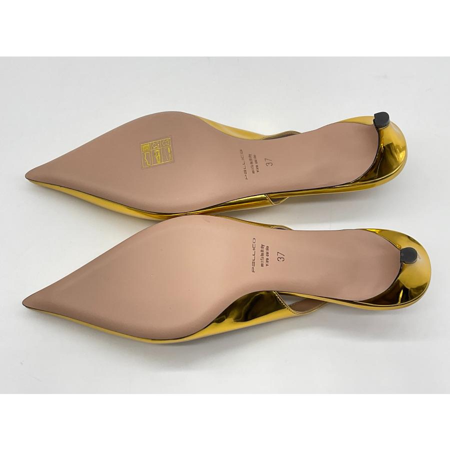 新品 PELLICO ペリーコ 37 ゴールド バックスリング パンプス