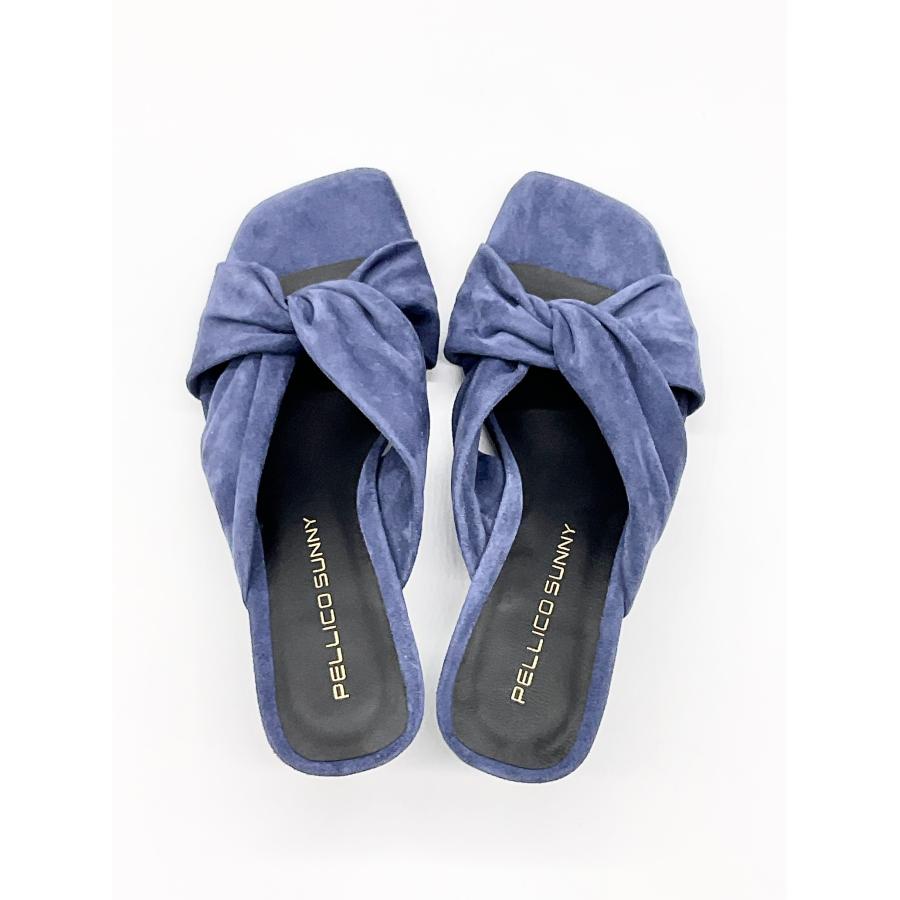 新品 PELLICO SUNNY ペリーコサニー 35 ブルー リボンモチーフヒール