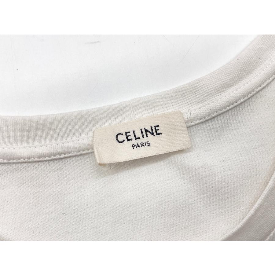 最終値下げ！CELINE ホワイト ロゴ Tシャツ XS 追跡付き発送【CELINE】大人気♪ CELINE ロゴTシャツ (CELINE/T