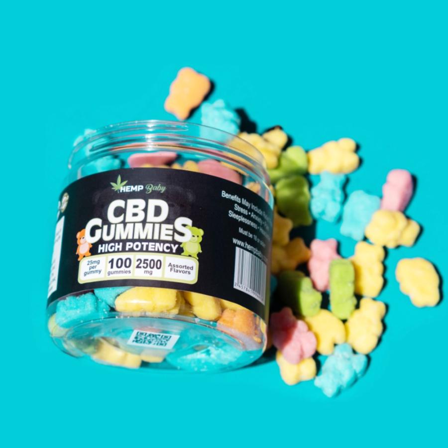 CBD グミ HEMP Baby 100粒入り CBD25mg CBN5mg 含有/1粒 CBD2500mg CBN500mg ヘンプベイビー Original Gummies CBN 睡眠 オーガニック 高濃度｜sumotoku｜07