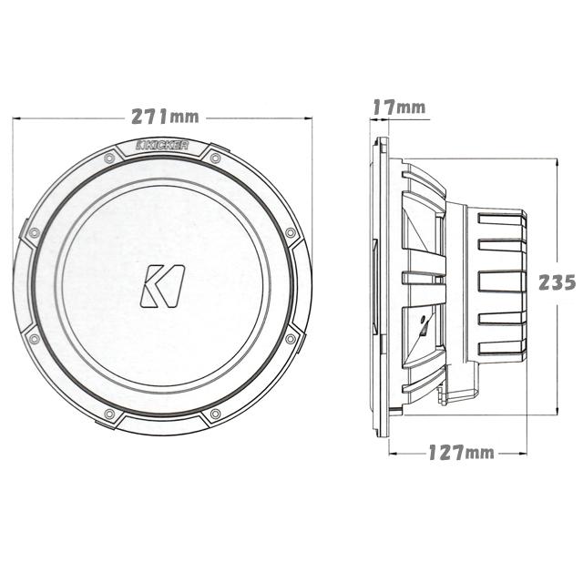 安く購入 キッカー 10インチ 防水ウーハー マリンウーハー 25cm Kicker