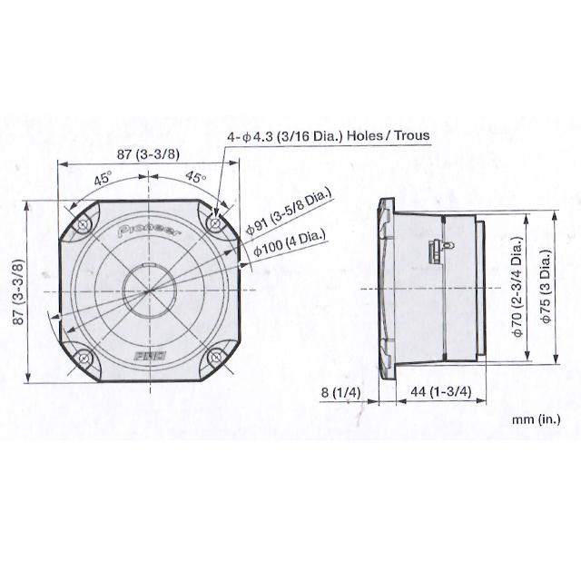 Pioneer 300W 高級ツイーター ペア パイオニア |  | 04