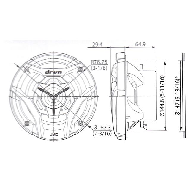 JVC LED付き 2WAY 防水マリンスピーカー 6.5インチ 防水スピーカー_9