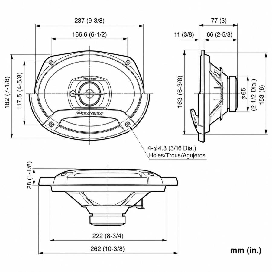 パイオニア TS-F6935R 6×9インチ 3Way カースピーカー |  | 04