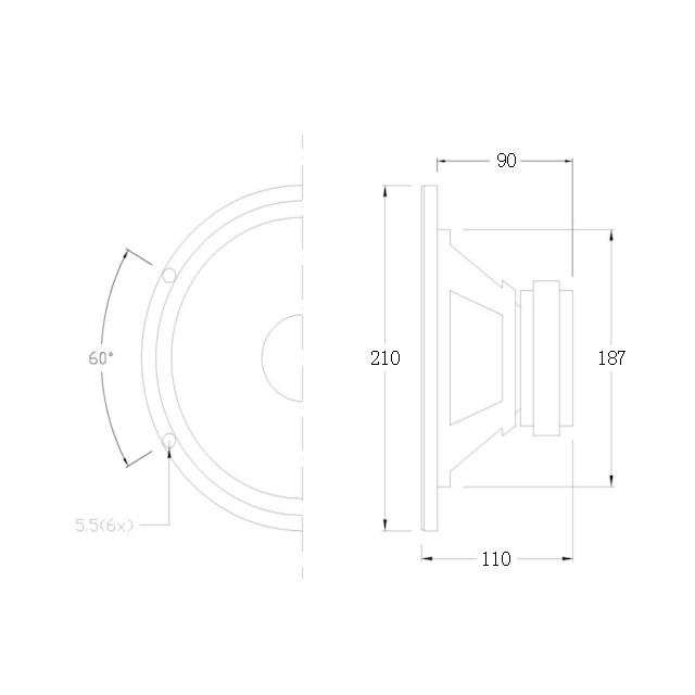 400W 8インチ 20cm マリンサブウーハー |  | 03