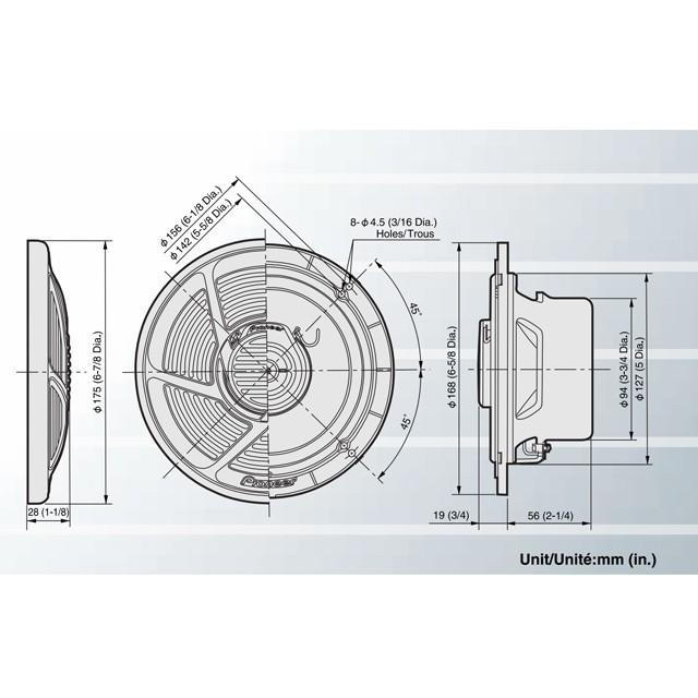 パイオニア 6.5インチ マリンスピーカー 2way 防水スピーカー |  | 02