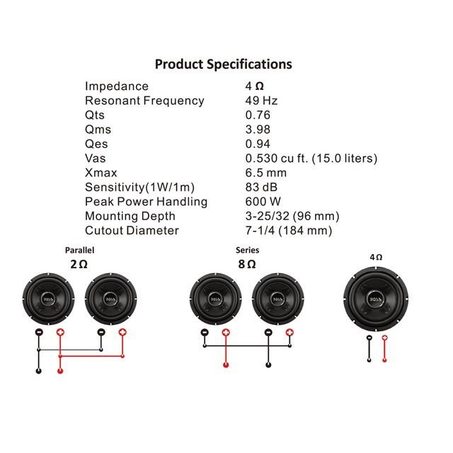 600W 8インチ サブウーハー 20cm |  | 05