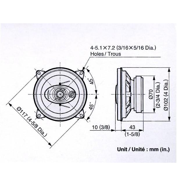 パイオニア TS-A1072R 10cm 3Way カースピーカー |  | 03