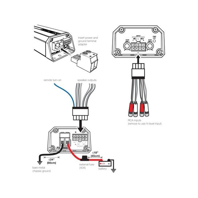 KICKER PXA300.4 4ch小型パワーアンプ : サムテック - 通販