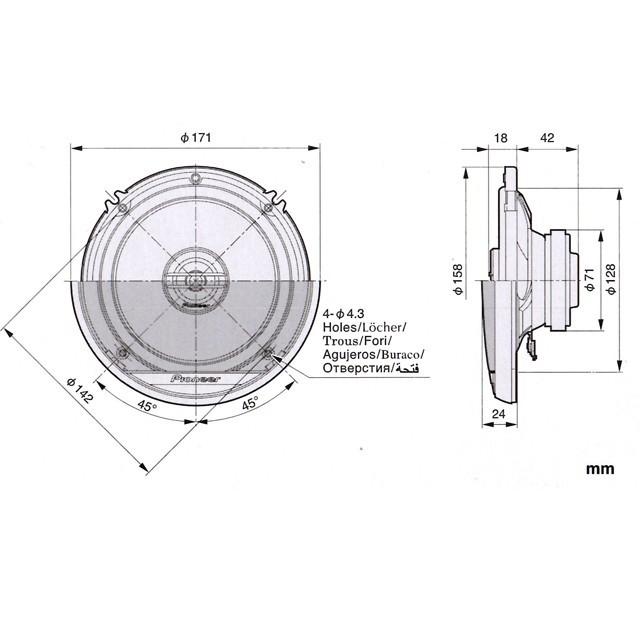 パイオニア TS-G1620F 16cm 2Way カースピーカー |  | 03