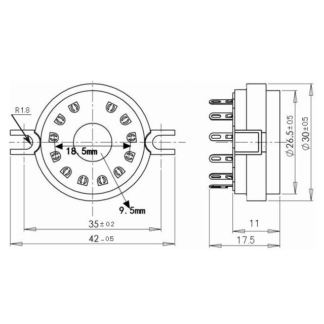 12ピン 真空管ソケット |  | 02