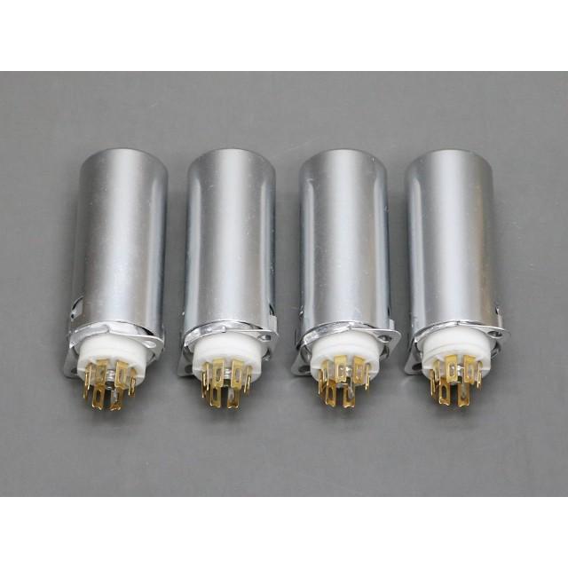 金メッキ 真空管ソケット付き シールドケース49mm (MT管) | 