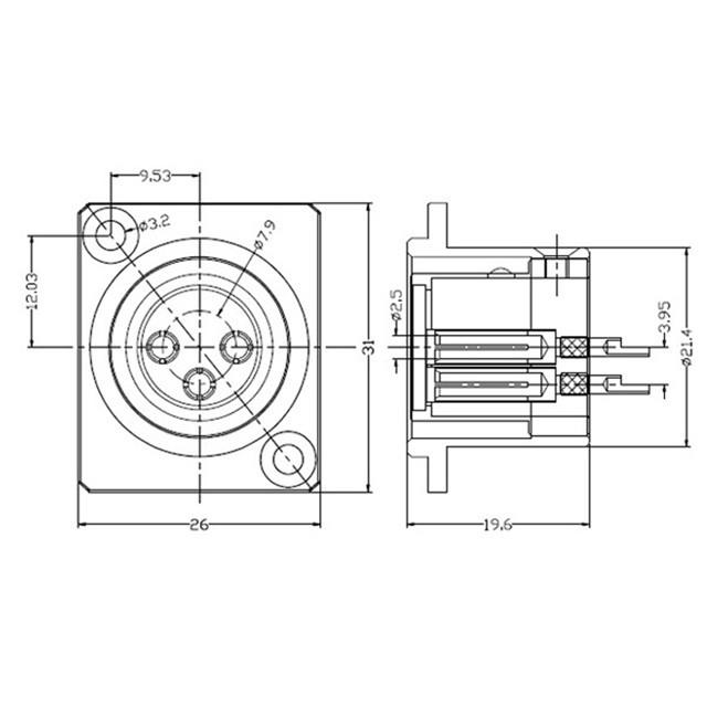 金メッキ XLRコネクタ メス側 XLR端子 |  | 04