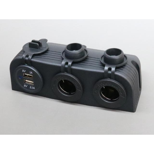 マリン用 シガーソケット+シガーソケット+USB | 