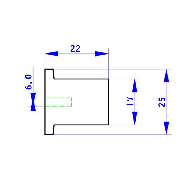 25mm(6.0)アルミ削り出しツマミ シルバー |  | 03