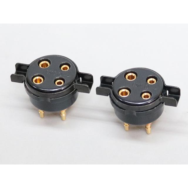 金メッキ 4ピン 真空管ソケット | 