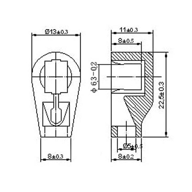 6.3mm 金メッキ グリッドキャップ |  | 02