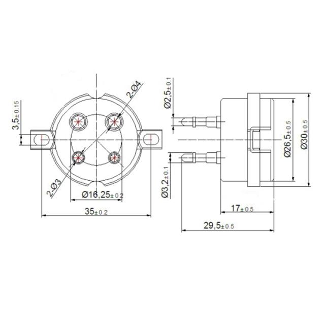 金メッキ 4ピン 真空管ソケット |  | 03