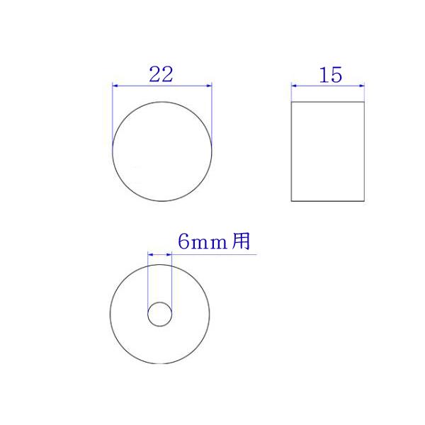 22mm(6.0)アルミ削り出しツマミ ゴールド |  | 03