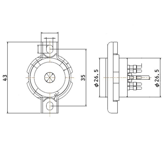 金メッキ 8ピン 真空管ソケット |  | 05