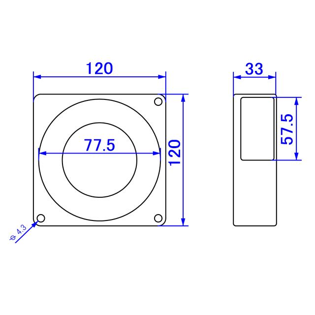 DC12V 120×33 クロスファン シロッコファン 冷却ファン |  | 05