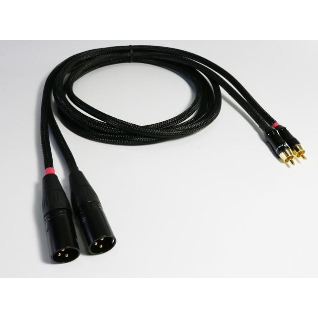 金メッキ XLR キャノン(オス) ⇔ RCA シールド変換ケーブル |  | 01