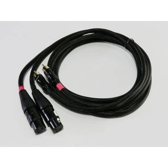 金メッキ XLR キャノン(メス) ⇔ RCA 変換ケーブル シールド線 | 