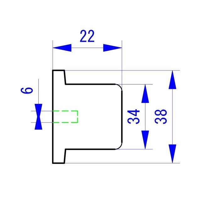 38mm(6.0)アルミ削り出しツマミ ゴールド |  | 02