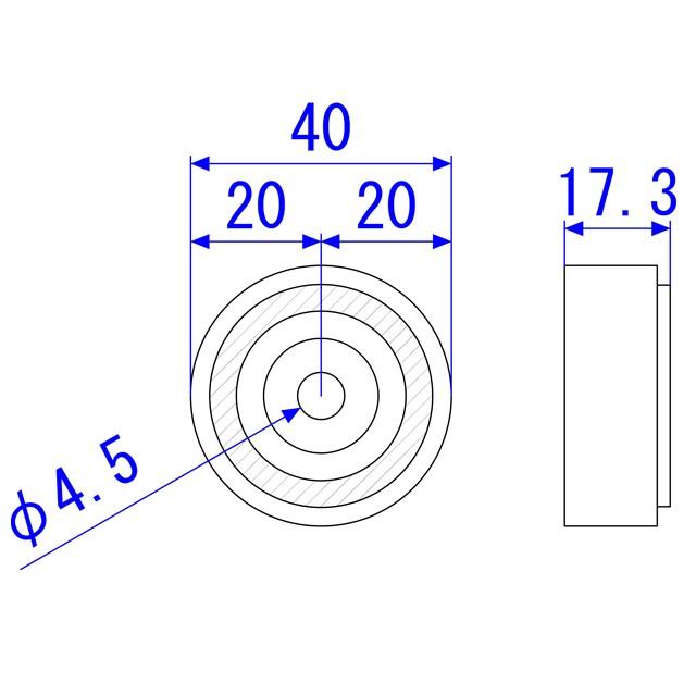 40mm ゴム脚 シルバー アルミ |  | 02