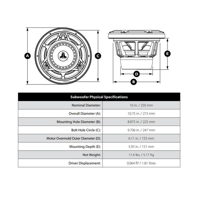 【海外取り寄せ商品】JL AUDIO 10インチ 防水ウーハー マリンウーハー |  | 04