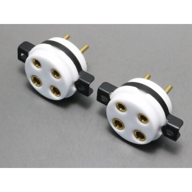 金メッキ 4ピン 真空管ソケット | 