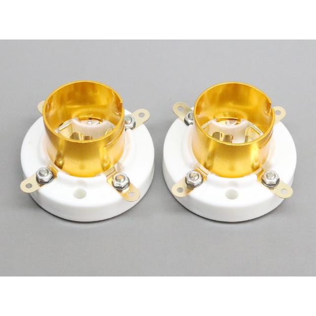 金メッキ 4ピン 真空管ソケット バヨネット式 |  | 01
