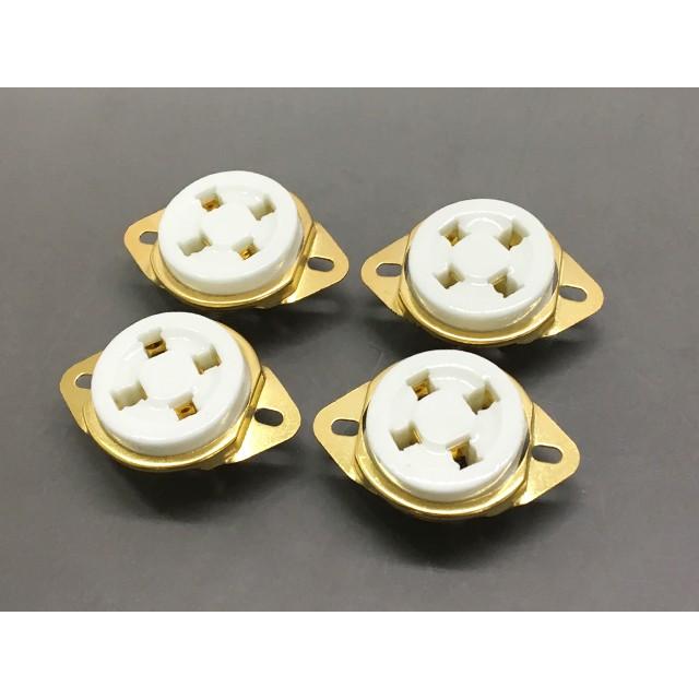 金メッキ 4ピン 真空管ソケット | 