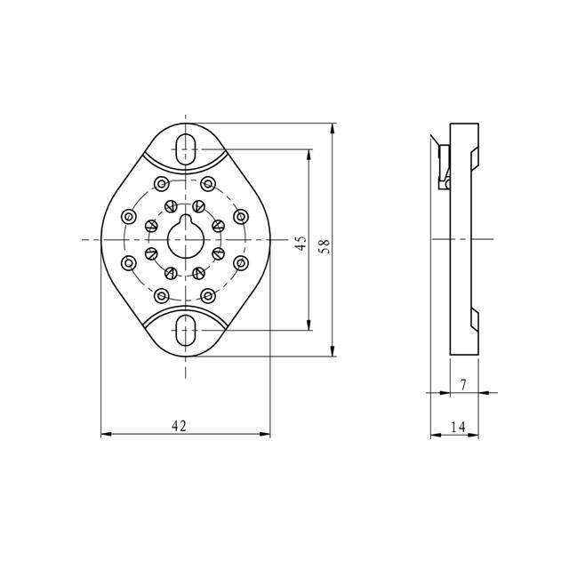 金メッキ 8ピン 真空管ソケット |  | 02