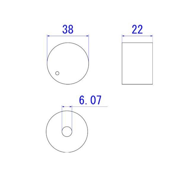 38mm(6.0)アルミ削り出しツマミ |  | 03