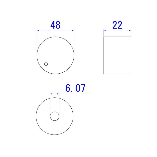 48mm(6.0)アルミ削り出しツマミ |  | 02