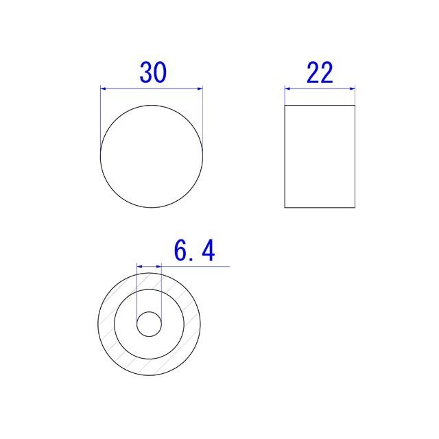 30mm(6.3)アルミ削り出しツマミ ゴールド |  | 02