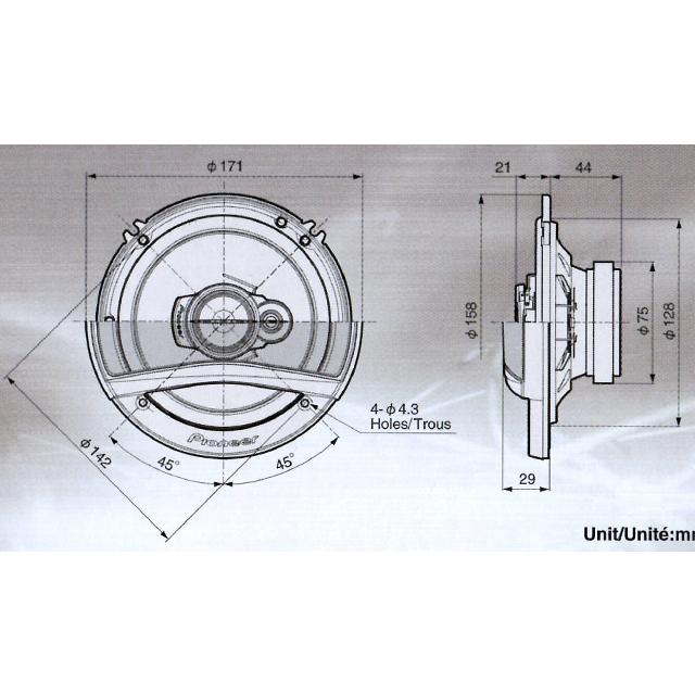 パイオニア TS-A1676S 16cm 3Way カースピーカー |  | 05